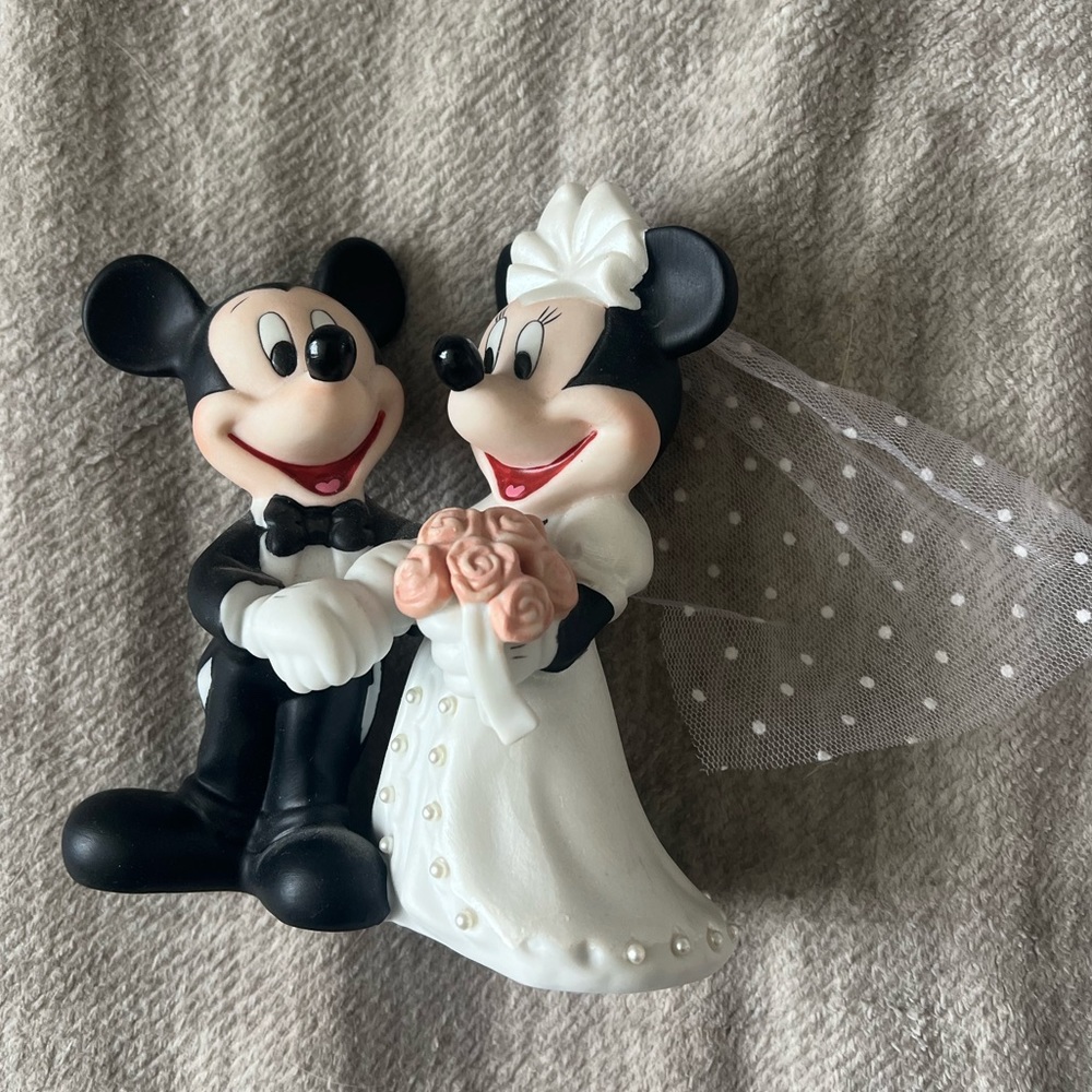 Disney Mickey + Minnie Porcelain Bride Groom Figurine